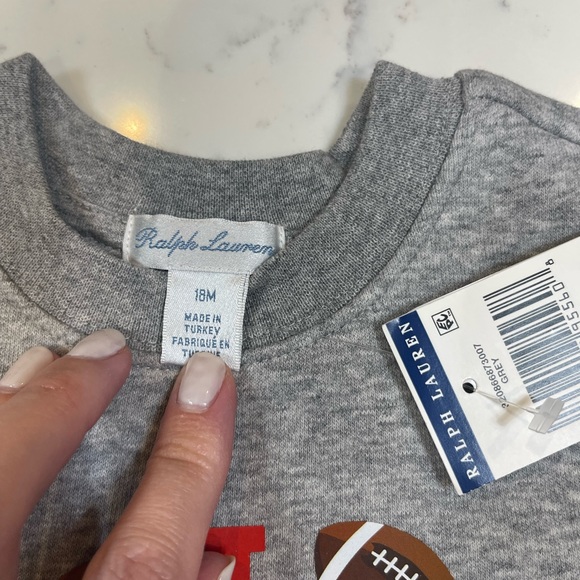 ⭐️Polo by Ralph Lauren Polo Bear gray sweater NWT - Picture 3 of 5